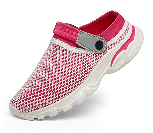 CELANDA Zuecos de Verano Hombre Mujer Zapatillas de Playa Respirable Malla Mules Antideslizante Zapatos de Jardín para Unisex Cover