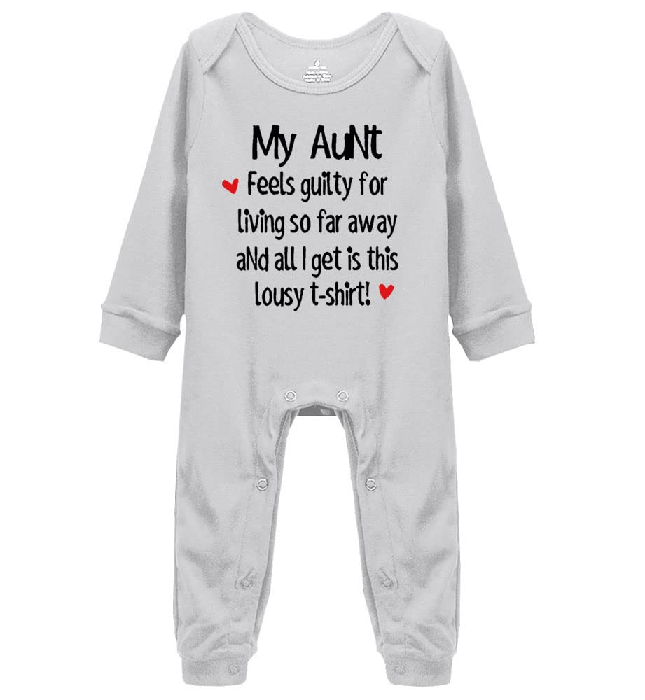 Poemsimai My Aunt Feels Guilty Baby Bodysuit Infant Bodysuit Footed Playsuit Unisex