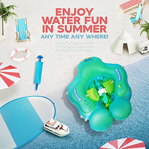 Bellochiddo Baby Pool Float With Removable Upf 50+ Sun Protection Canopy, Toddler Inflatable Swimming Pool Floats With Bottom Support, Fun Gifts Swimming Trainer Water Toys For Age Of 3-36 Months #TOP5