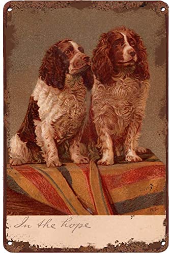 DAIERCY Vintage-Blechschild, antiker Hund, Pedigree Hunde, Metallschild, Retro-Wanddekoration für Zuhause, Cafés, Büro, Geschäft, Kneipen, Clubs, Geschenk, 20 x 30 cm, Blechschild