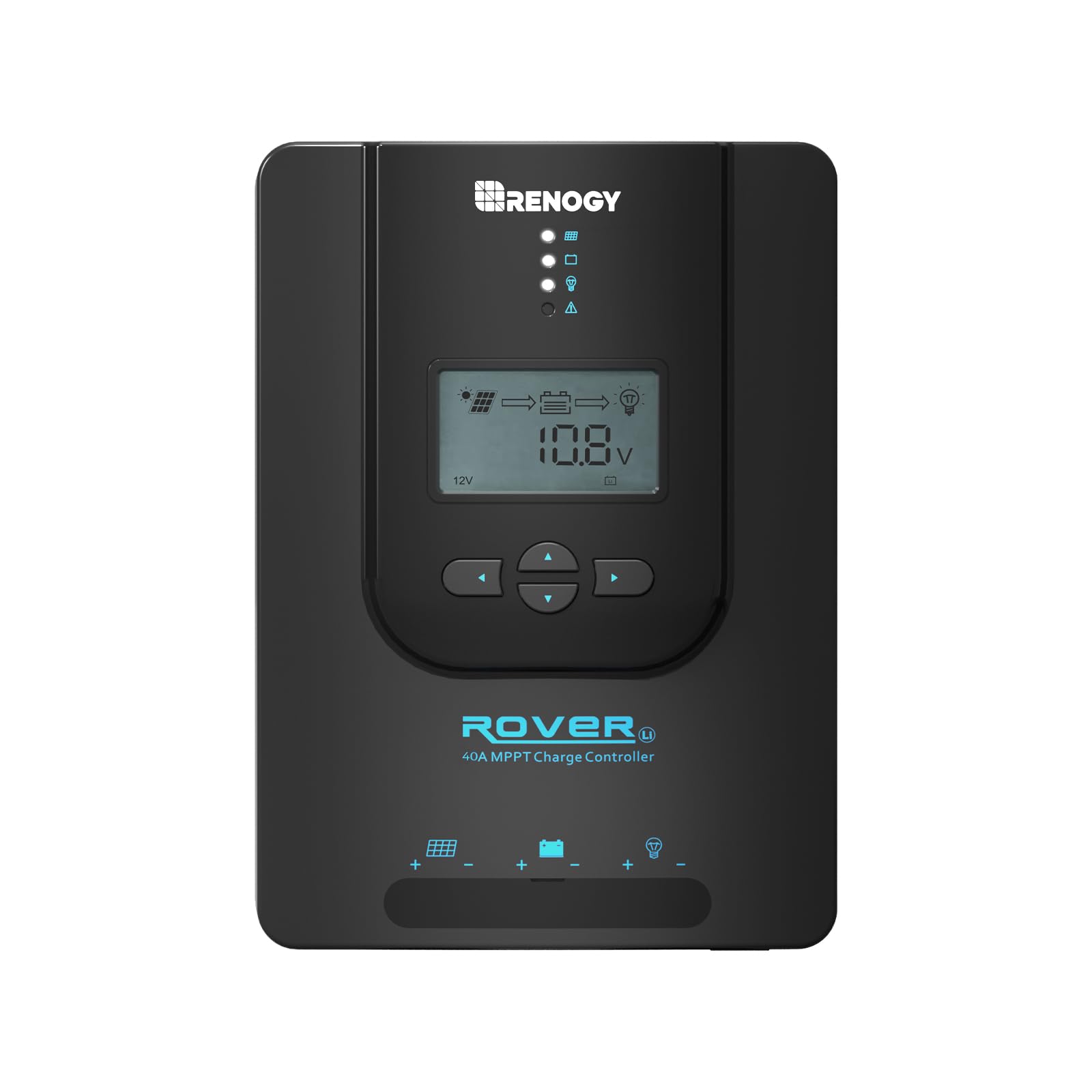 Photo 1 of Rover 12V/24V 40A Charge Controller with MPPT- DC Input Solar Controller for RV/Marine, Auto Parameter Adjustable LCD Display Solar Panel Regulator fit for Gel Sealed Flooded and Lithium Battery