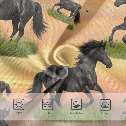 Cotton Toddler Underwear Floral Black Horses Grass Sunset Panties Little Girl Colorful Briefs Undies Kids 2t3