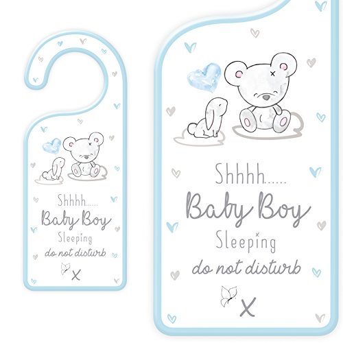 RSW INTERNATIONAL Nouveau bébé Porte Plaque à Suspendre avec Inscription  Shhh bébé garçon de Sommeil