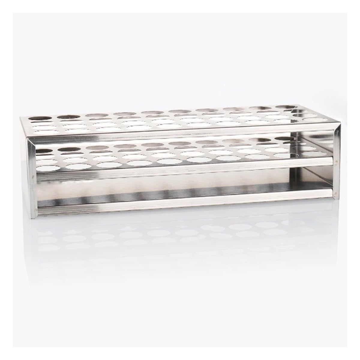 Cristalería de Laboratorio Soporte for tubos de laboratorio, gradilla de acero inoxidable for tubos, estante de exhibición for laboratorio, soporte for muestra colorimétrica de centrífuga(25mm 40holes