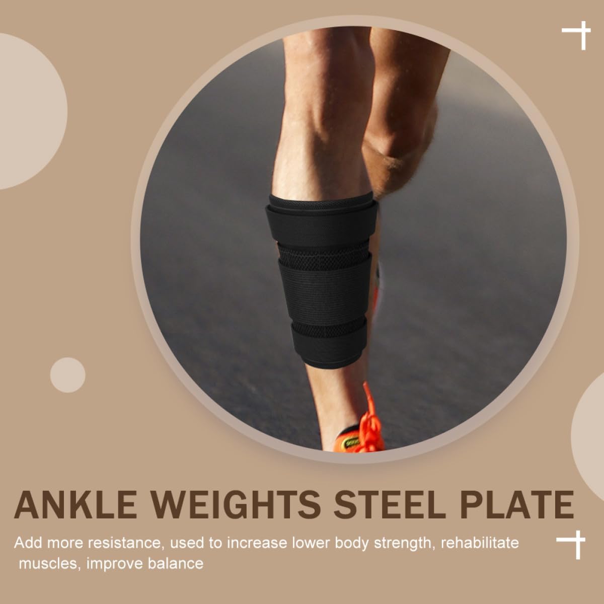 Cabilock Adjustable Ankle Weights Leg Training Sandbags 1 Pair 1kg Combined Fitness Running Equipment with Steel Strip for Outdoor Sports