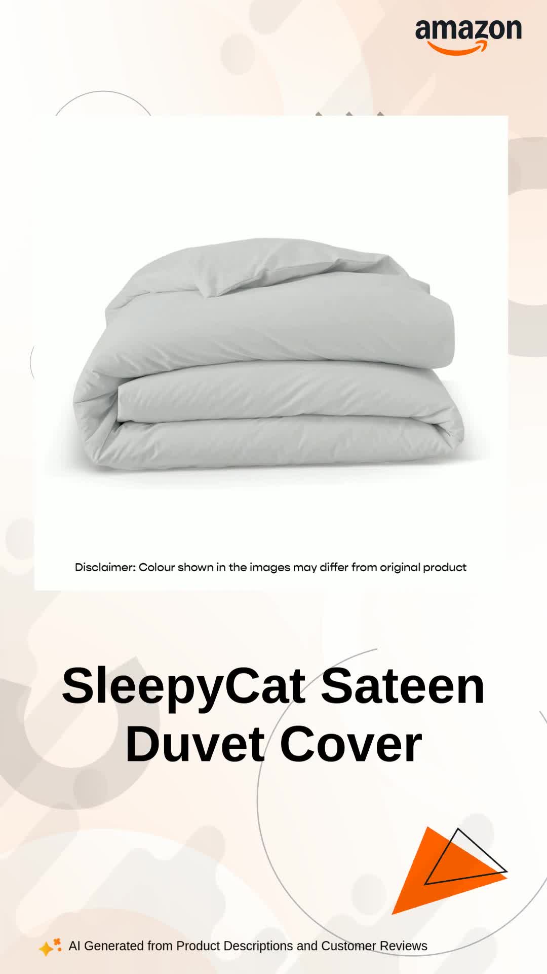 SleepyCat Sateen Duvet Cover | 100% Cotton | 300TC Sateen Weave