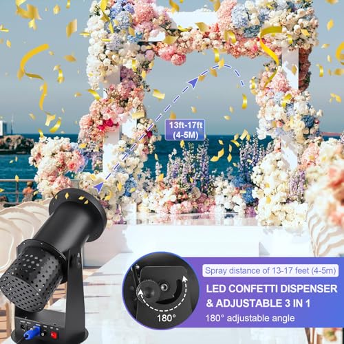led confetti machine 1500w electric confetti lights confetti blower with remote control digital confetti cannon for dj parties nightclubs weddings stages concerts event shows