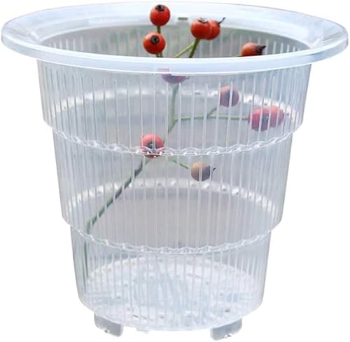Miniatura 7 de Ochine 1 paquete de macetas de plástico transparente para orquídeas con agujeros, cestas de plástico para plantas carnosas, contenedor duradero de