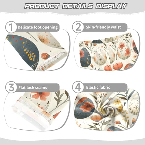 Elegant Egg Tile Girls Leggings Athletic Pants Tights Stretch Bottom3