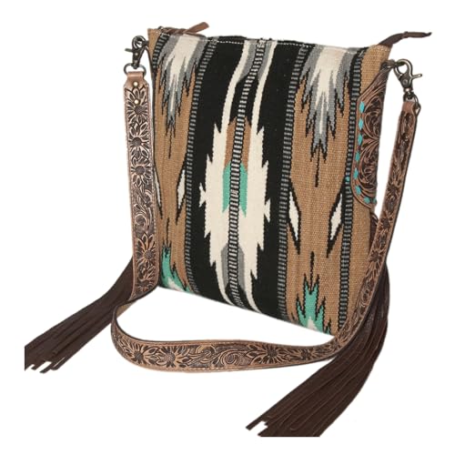 American Darling Women's Saddle Blanket Leather Messenger Bag