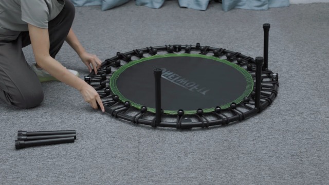 Trampoline Pliable ONETWOFIT Pour Adultes 101-114 Cm - Mini Trampoline Fitness Intérieur Et Jardin