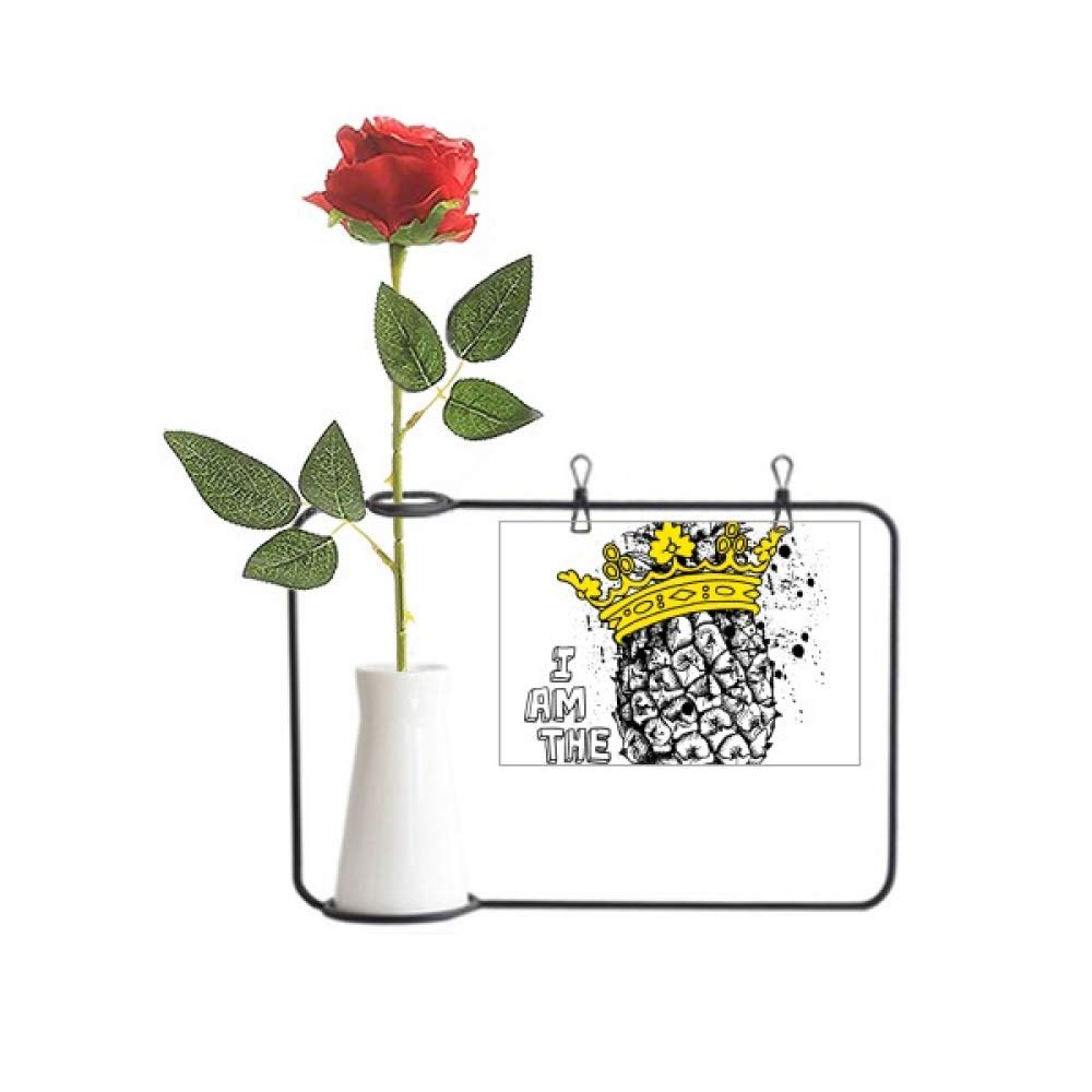 Fleur de rose artificielle suspendre ananas décoration bouteille design