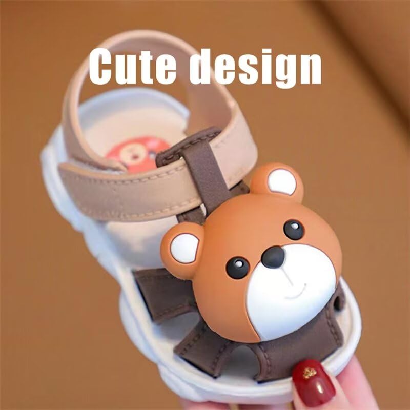 Zonkacen Little Kids Boys Girls Lovely Animal Non Slip Wrap Toe Sport Sandals for Kindergarten Nursery School Learn Walk Play Games Running Purple 3 Infant