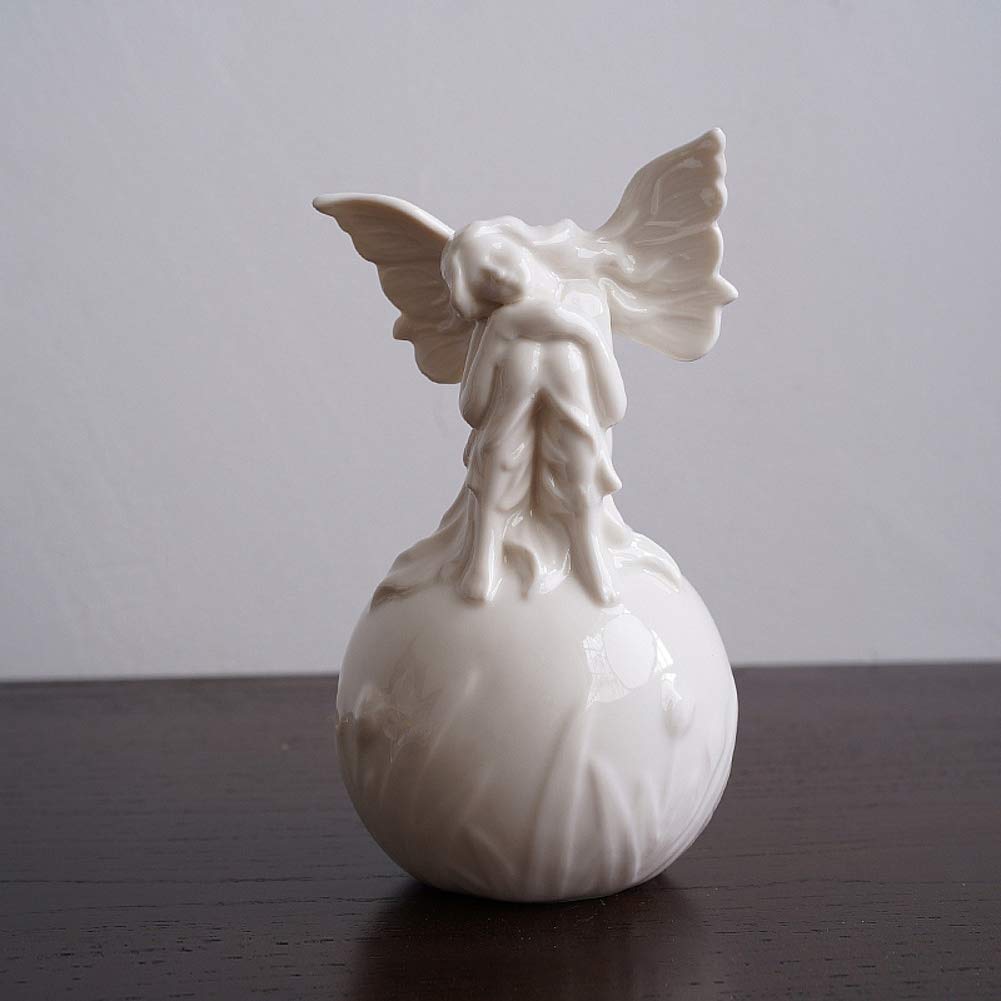 Figurine ange gardien bougeoir blanc idée cadeau déco