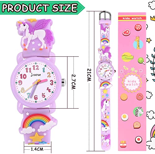 girls watch - 3d cartoon waterproof toddler watch gifts for girls age 2-8 toys for 3 4 5 6 7 year old girls - kids gifts