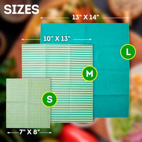 Reusable-Beeswax-Wrap-S-M-L-Pack-of-3-Beeswax-Food-Wraps-Washable-Reusable-Beeswax-Food-Wrap-for-Sandwiches-Dough-Covering-Organic-Beeswax-Wraps-for-Food-Reusable-Sandwich-Wrap