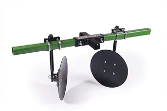 Heavy Hitch Multi-Purpose Disc Cultivator Garden Bedder 3-Point Attachment with Discs Only Powdercoated in Green | USA Made for Compact/Sub-Compact Tractors
