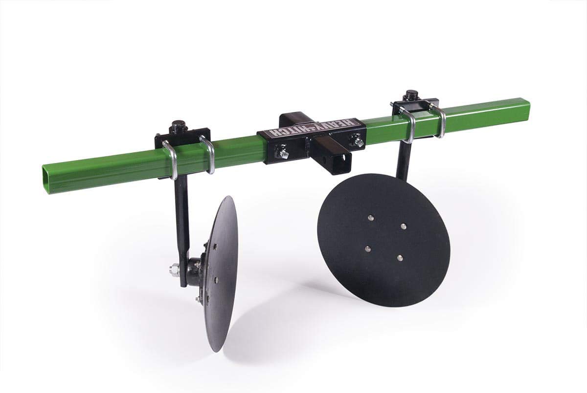Heavy Hitch Multi-Purpose Disc Cultivator Garden Bedder 3-Point Attachment with Discs Only Powdercoated in Green | USA Made for Compact/Sub-Compact Tractors