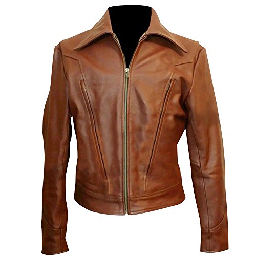 X-Men Wolverine Classic Vintage Style Real Cowhide Leather Mens Biker Jacket