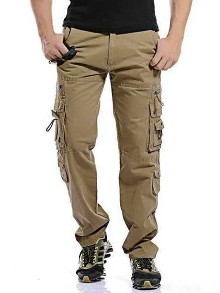 Pantaloni Sportivi Uomo Pantaloni Cargo Larghi Casual Pantaloni con Tasche Multiple Pantaloni da Combattimento Militare Moda Pantaloni per Primavera Estate