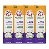 ARM & HAMMER Essentials Healthy Teeth & Gums Fluoride Toothpaste-4 Pack of 4.3oz Tubes, Crisp Mint-...