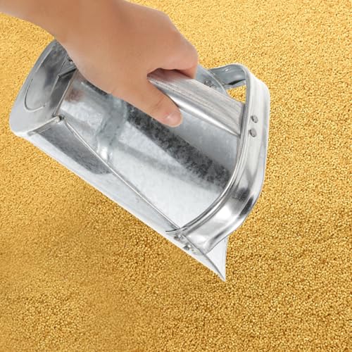 Pelle à aliments en acier inoxydable argentée durable pour grands élevages