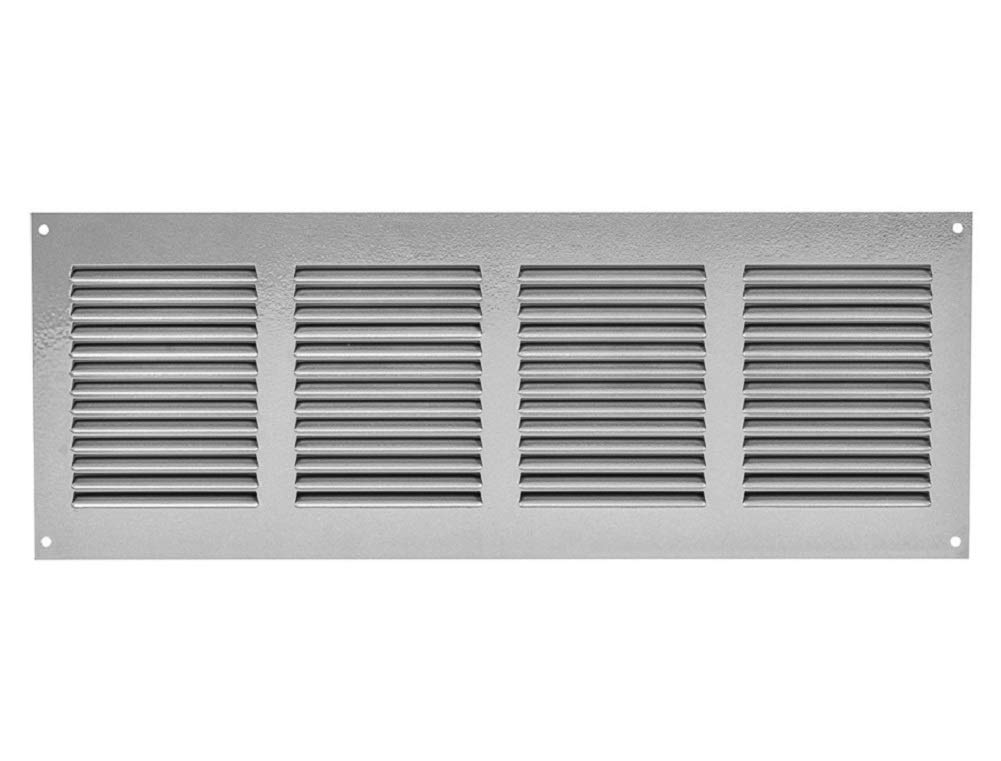 Silver Metal Air Vent Grille 400mm X 150mm With Fly Screen from B&Q