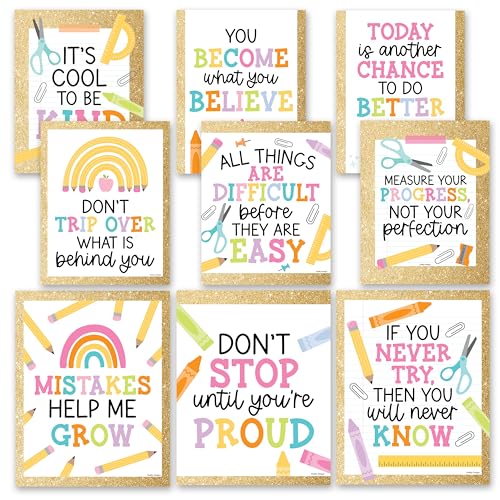 Affiches de motivation de style boheme pour decorer une salle de classe ecole primaire