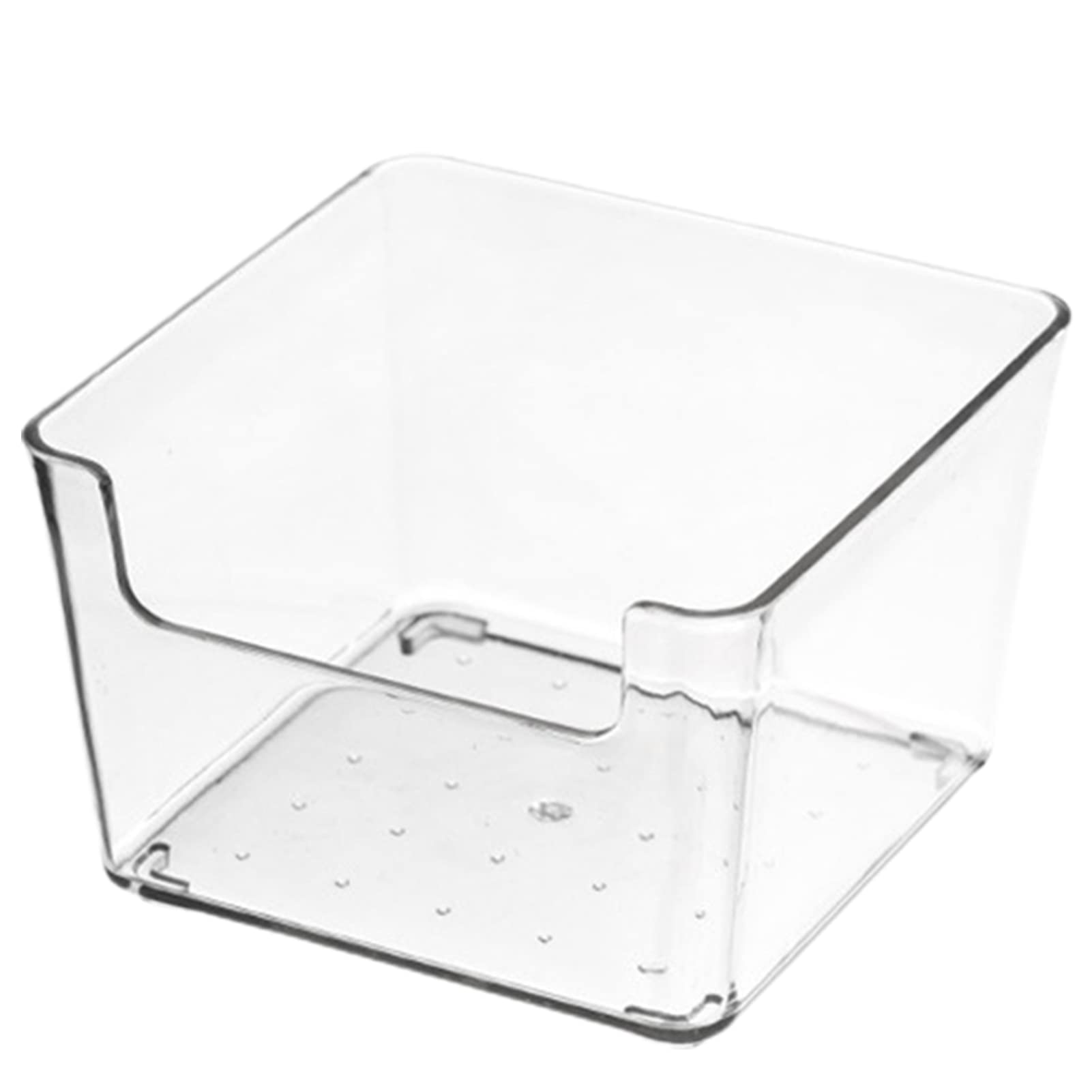 Plateaux de tiroir en plastique transparent – Rangement polyvalent pour cuisine, chambre à coucher, salle de bain, maquillage, séparateurs transparents, petits bacs carrés pour des espaces sans