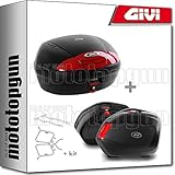 Parrilla MONOKEY M5M incluida GIVI MALETA SIMPLY II E450N + PORTA-EQUIPAJE + MALETAS LATERALES V35N + PORTA MALETAS LATERALES COMPATIBLE KAWASAKI ER-6N 650 2006 06