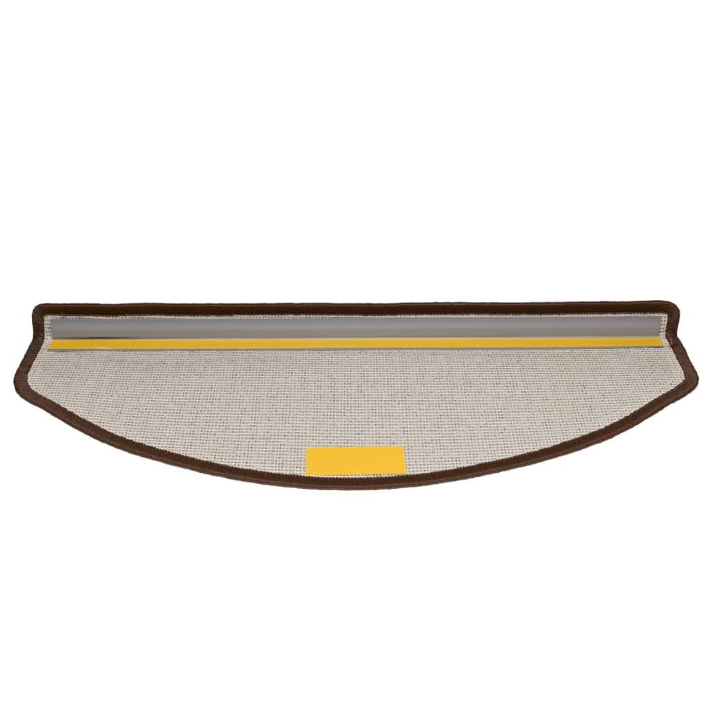 vidaXL Stufenmatten 10 STK. 65x24x4 cm Kaffeebraun Halbrund Groß
