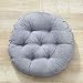 Produktbild ZXCC Dicke Rund Sitzkissen, Solide Baumwolle Leinen Boden Matte Butt-Shaping Stuhl-Pads Tatami Boden-Kissen Pouf Pad Für Büro Home Wohnzimmer Außenbereich-grau Durchmesser-55cm(22inch)