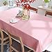 Produktbild Maoge Home tischdecke,Vintage tischdecke,Volltonfarbe Moderne Landschaft Spitze Edge teetisch sauber längliche tischdecke.mehrere Farben.pink-Rosa 200x140cm(79x55inch)