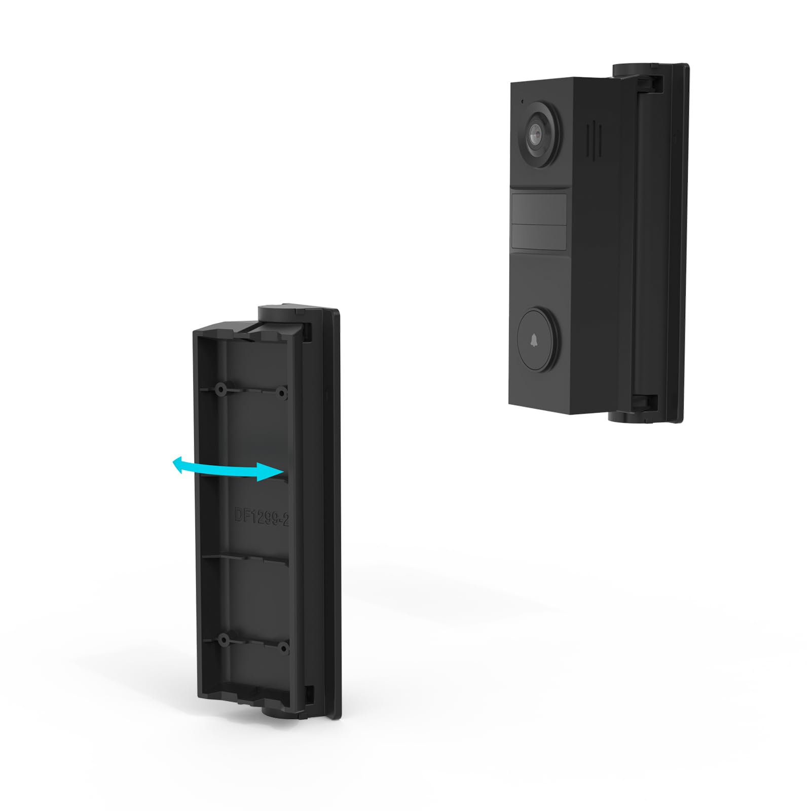 Adjustable 0 to 45 Degree Left and Right Angle Mount Compatible with Tapo 2K Wireless Smart Video Doorbell (D205) Camera Door Holder Mounting Wedge Kit for House (Black)-image-4