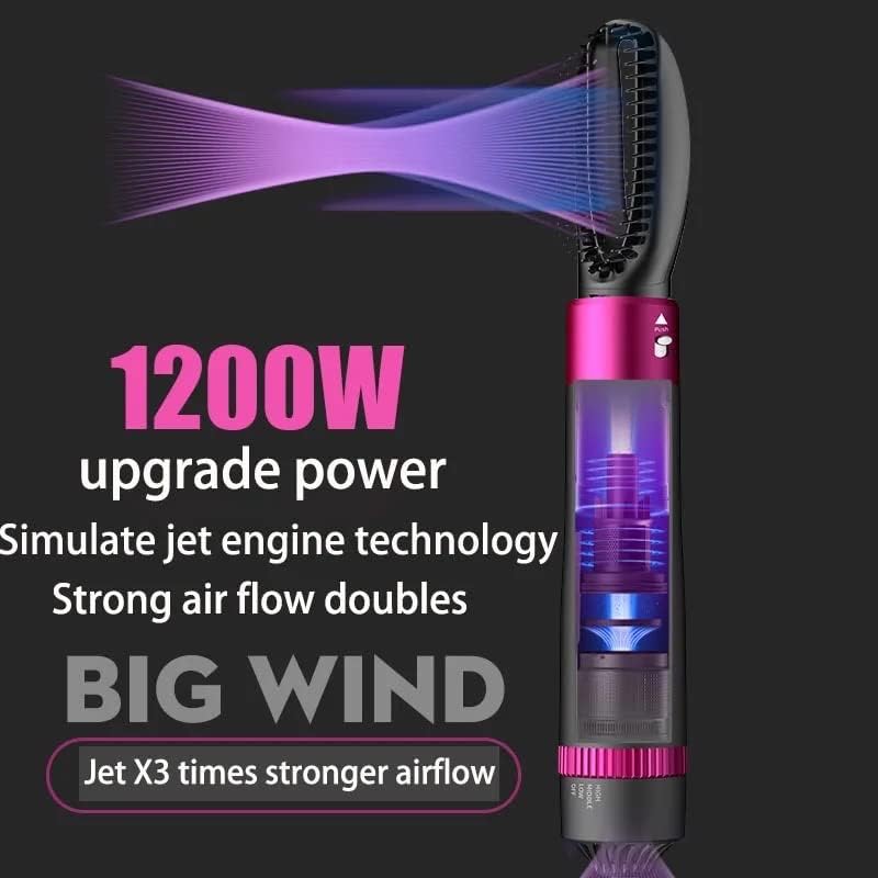 Miniatura 9 de AIKO PRO Juego de cepillos 5 en 1 para secador de pelo, 1200 W, ligero, seguridad ALCI, tecnología turmalina, gris, morado