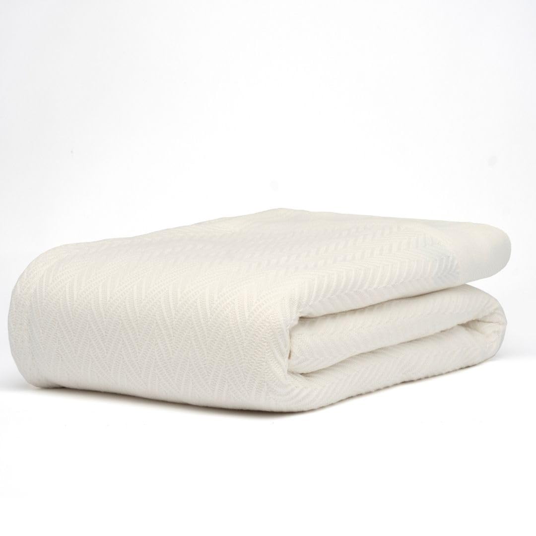 Herringbone Blanket By Lands Downunder, Color: Herringbone Tusk Queen