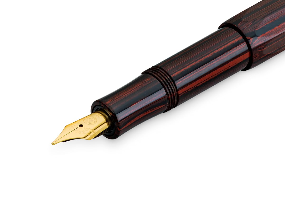 Kaweco EBONIT SPORT Füllhalter I Exklusiver Füllfederhalter für Tintenpatronen mit hochwertiger Feder inkl. Retro Faltbox und 10er Pack Tintenbox I Füller Länge 13cm I Federbreite: F (Fein)