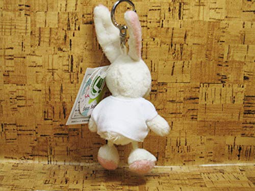 Porte-clés Lapin NICI Thank You peluche 10 cm avec t-shirt