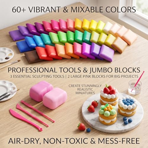 Pâte à modeler 72 couleurs propre sans cuisson pour figurines enfants - 7