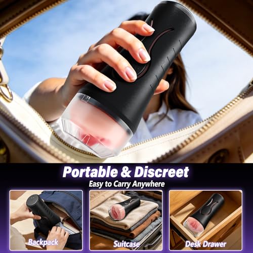 Image of Adults Sex Toys Male Masturbator, Vibrating Masturbator Squeezable Pocket Pussy for Men with 2 Realistic Textured Vagina, Plump and Soft Fleshy Masturbating Stroker Toys, Adult Sex Toys for Men
