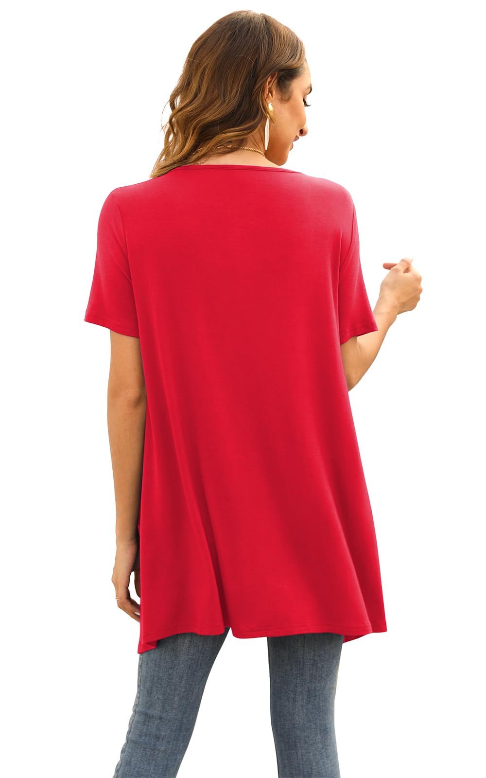 Floral Short Sleeve Cardigans for Women Casual Drape Open Front Lightweight Summer Cardigan with Pocket High Low Hem