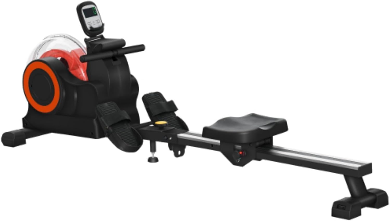 Rowing Machine, Foldable Rowing Machine, Cardio Training Equipment, with Adjustable Resistance, Wheels, LCD Display and Tablet Holder, Suitable for Home Aerobic Training