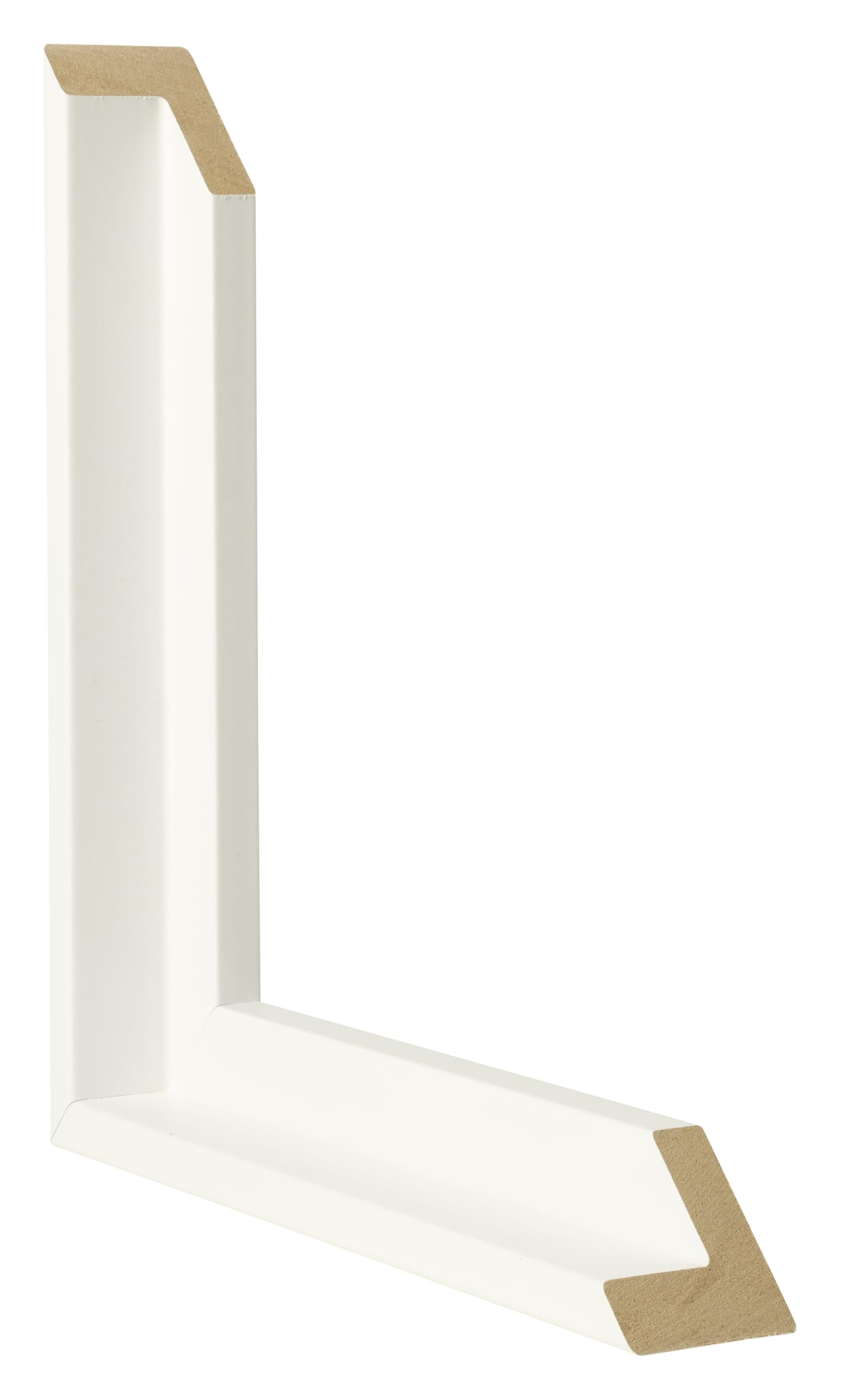 Marco flotante 60x80 cm Blanco Mate - MDF | Marco flotante para lienzos, Adecuado para lienzos de hasta 2 cm de grosor, Sin panel trasero ni cristal, Made in Holland
