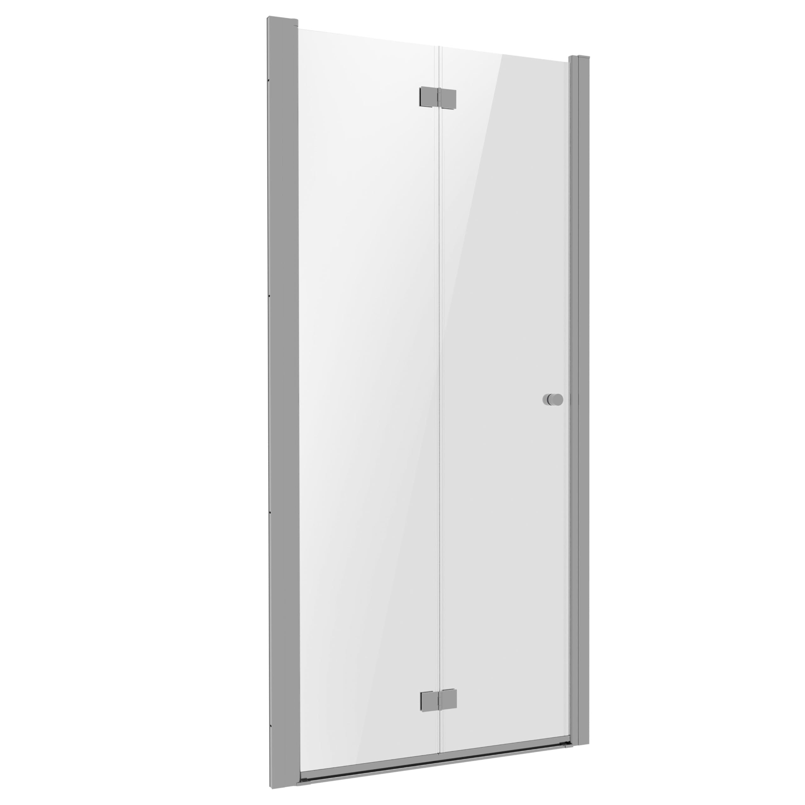 Baridi Chrome Bi-Fold Shower Door 800 X 1850Mm, 6Mm Tempered Glass, Reversible Installation - Dh305