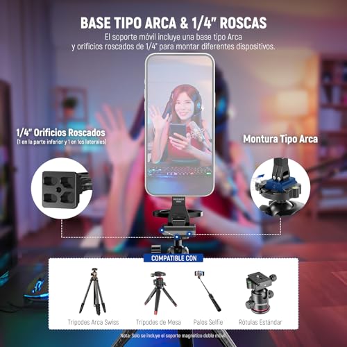 Accesorio Móvil Cámara Neewer DS029 para iPhone MagSafe y Android Trípode 5