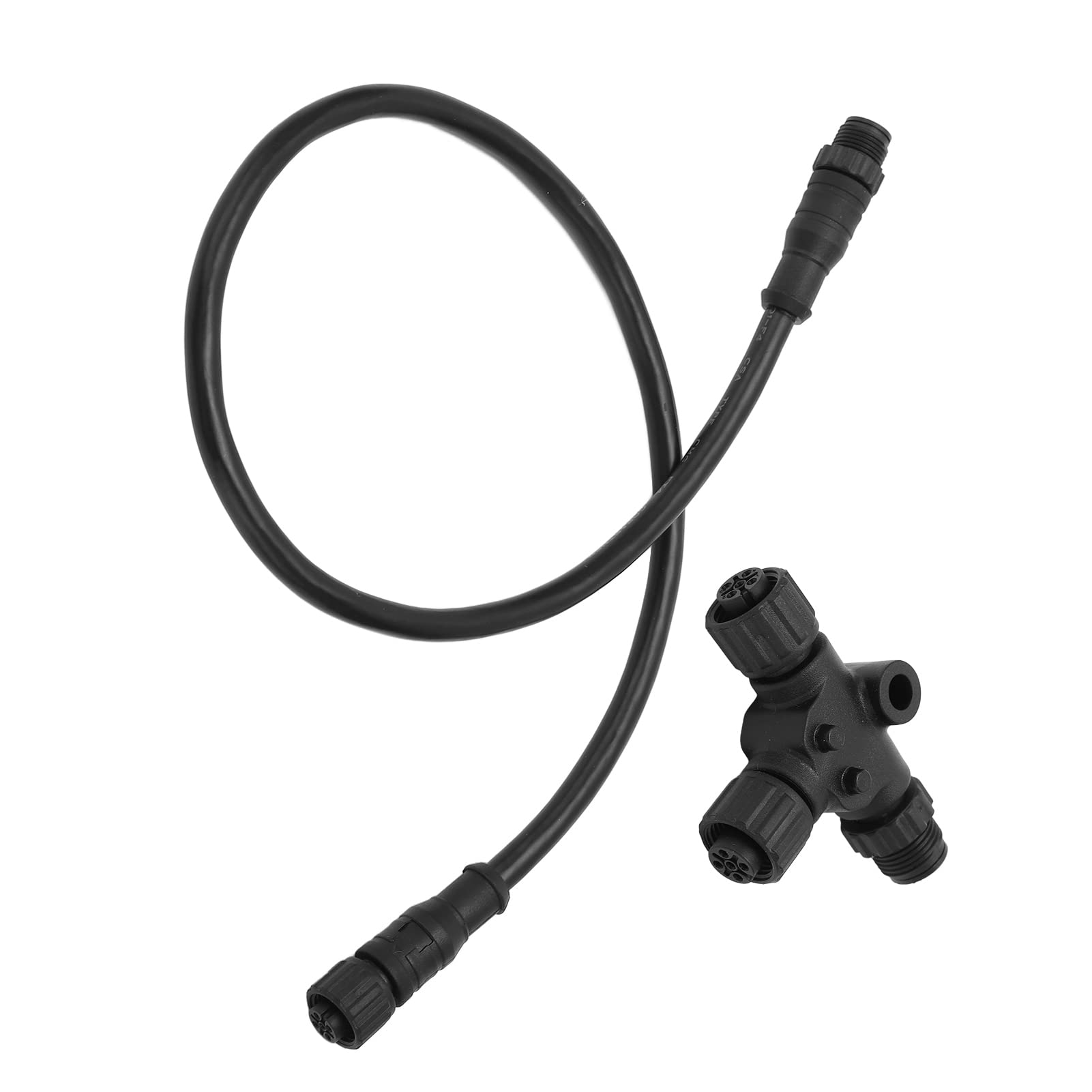 Câble Dorsal, ABS pour Câble Dorsal de Dérivation NMEA 2000 avec Connecteur en T 5 Broches IP67 étanche M12 0,5 M pour Les Réseaux
