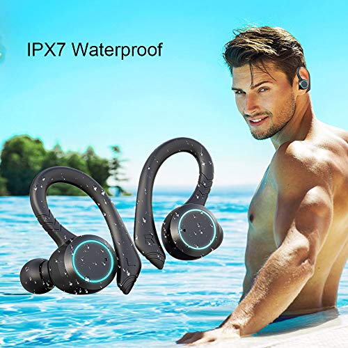Btuty Fones de ouvido sem fio TWS Fone de ouvido portátil BT 5.0 Compatible with esportes IPX7 à pro