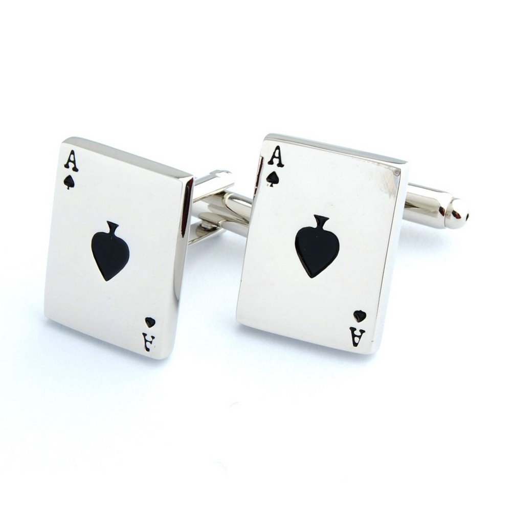 Men's Classic Shape Funny Playing Cufflinks with Gift Box