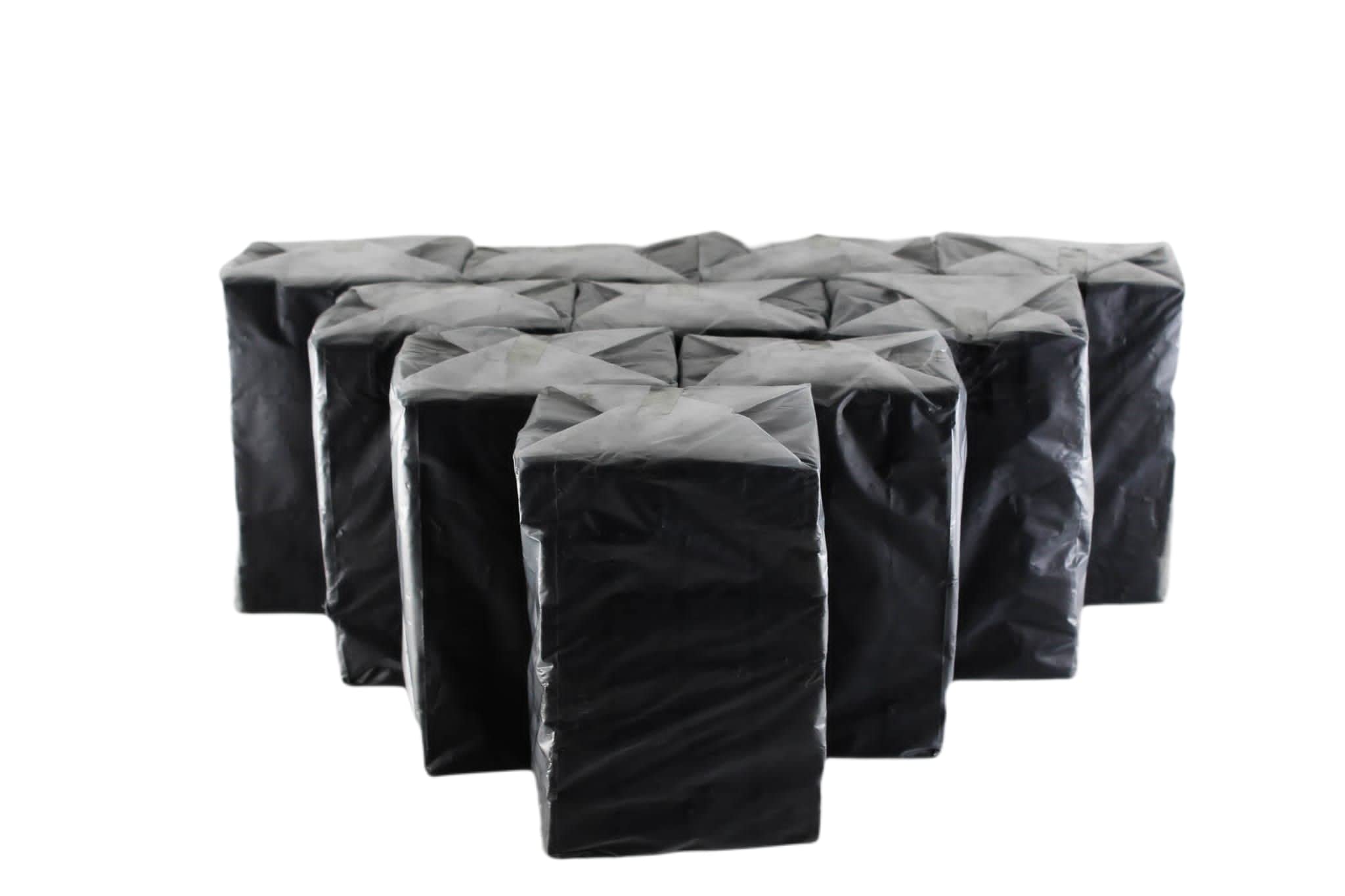 Lot de 10 Kilos Charbon Chicha de Noix de Coco Naturel - Boîte de 72 Pièces - Format Carré 25 mm