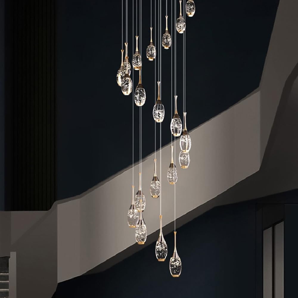Nowoczesny cylindryczny styl cylindryczny LED lampa wisząca LED 2 światła, czarno-złoty mini żyrandol w stylu vintage, inspiracja z połowy wieku, do przedpokoju, e